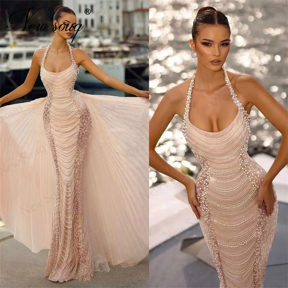Dubai Spaghetti Straps Evening Dresses Haute Coutures Mermaid Pearls Engagement Dress Prom Party Gowns Vestido Blanco Customized
Dubai Spaghetti Straps Evening Dresses Haute Coutures Mermaid Pearls Engagement Dress Prom Party Gowns Vestido Blanco Customized