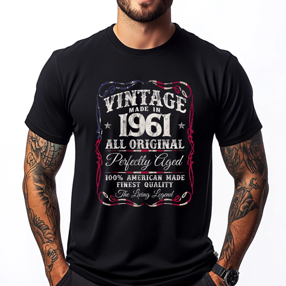 Vintage Usa Legends Made In 1961 Classic 63rd Birthday Red And Black Graphic T Shirt Short Sleeve Tee Printing
Vintage Usa Legends Made In 1961 Classic 63rd Birthday Red And Black Graphic T Shirt Short Sleeve Tee Printing