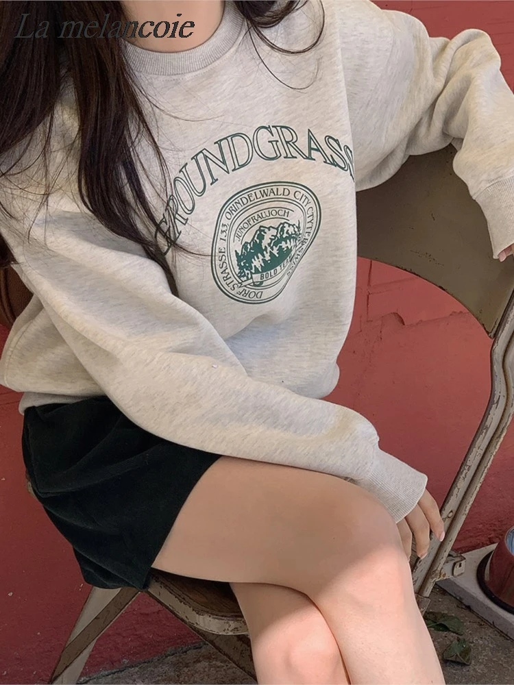 Printed Sweatshirt For Women 2024 New Autumn Winter Korean Casual Loose With Thick Fleece Hoodies Retro Long Sleeve Pullovers
Printed Sweatshirt For Women 2024 New Autumn Winter Korean Casual Loose With Thick Fleece Hoodies Retro Long Sleeve Pullovers
