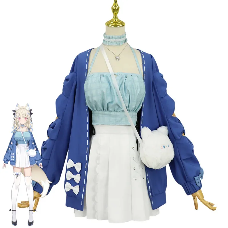 2025 aaa Anime Virtual YouTuber Fuwawa Abyssgard Cosplay Costume Hololive English Blue Coat Skirt Uniform Wig Tail Woman Cute Pa
2025 aaa Anime Virtual YouTuber Fuwawa Abyssgard Cosplay Costume Hololive English Blue Coat Skirt Uniform Wig Tail Woman Cute Pa