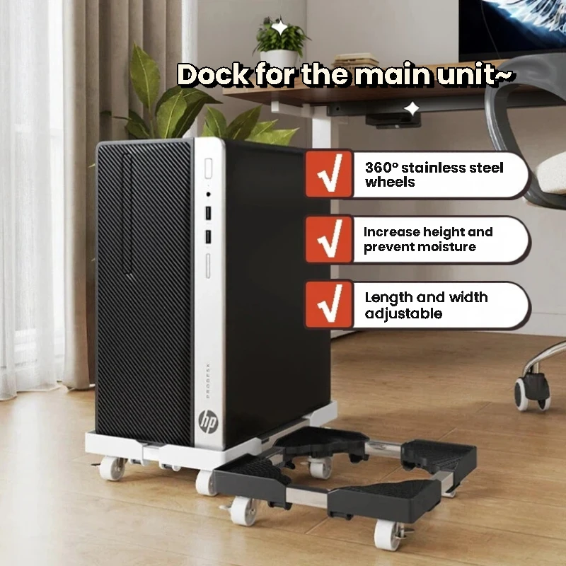 Extendable Mobile Computer Holder Adjustable Stand With Universal Wheels For Gaming PC Case Moisture Resistant Stable
Extendable Mobile Computer Holder Adjustable Stand With Universal Wheels For Gaming PC Case Moisture Resistant Stable