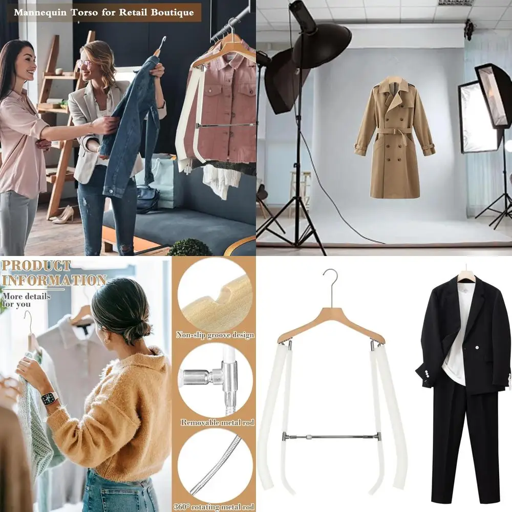 Adjustable Waist & Arm Mannequin Hangers for Boutique Photography & Display
Adjustable Waist & Arm Mannequin Hangers for Boutique Photography & Display