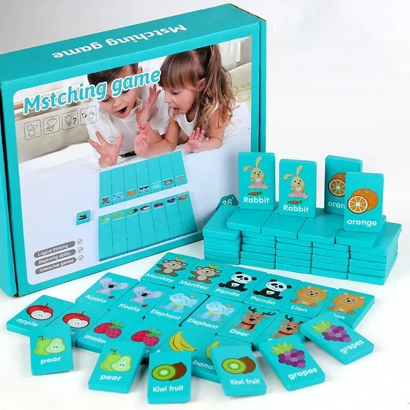 Kid Wooden Memory Solitaire Game, Matching Mahjong Toy, Party Family Board Games Fruit Animal Cartoon Early Educational Puzzles
Kid Wooden Memory Solitaire Game, Matching Mahjong Toy, Party Family Board Games Fruit Animal Cartoon Early Educational Puzzles