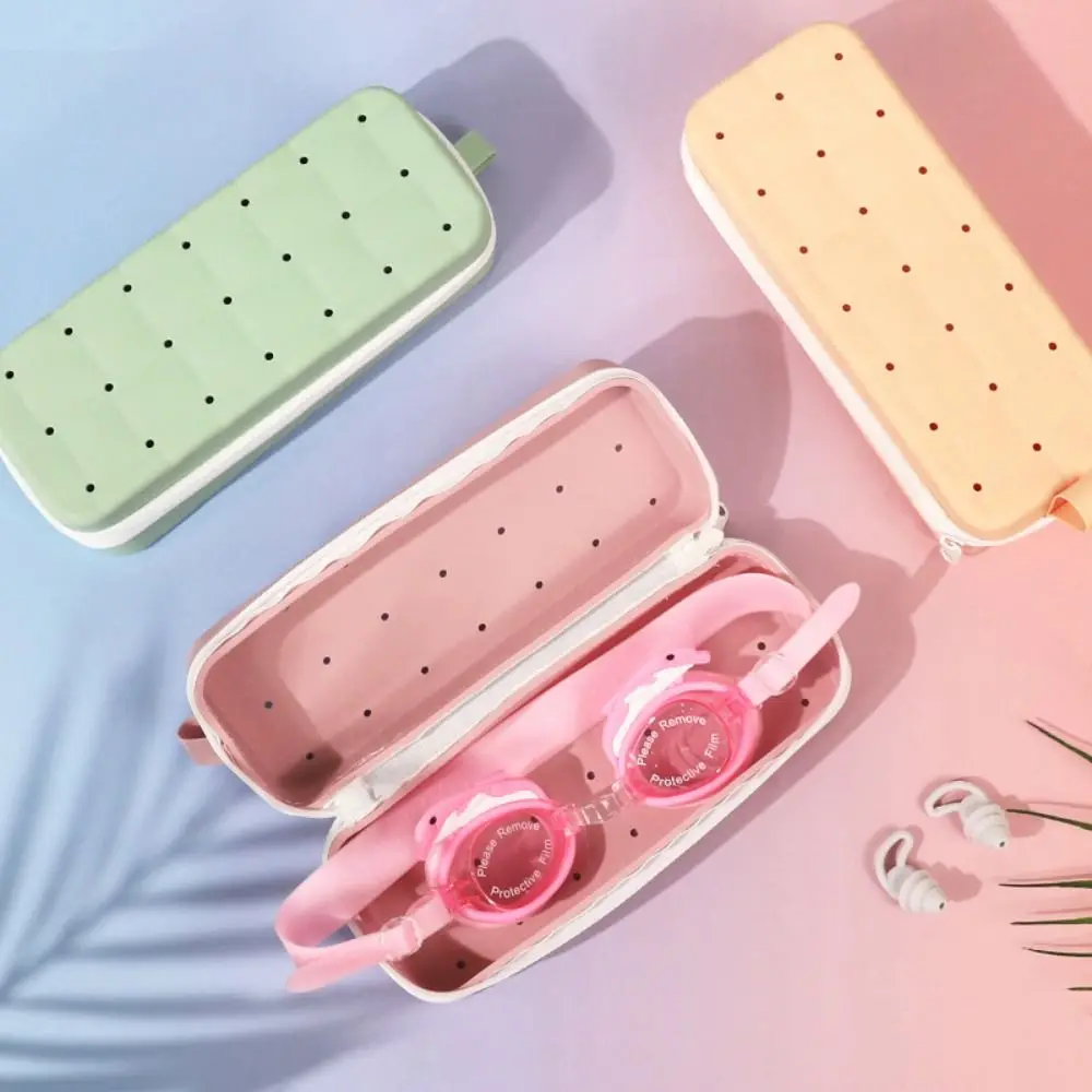 Силиконовый чехол для очков большой емкости, дышащий сливной отверстие, портативная сумка для очков, защитная противоударная коробка для очков для плавания
Силиконовый чехол для очков большой емкости, дышащий сливной отверстие, портативная сумка для очков, защитная противоударная коробка для очков для плавания