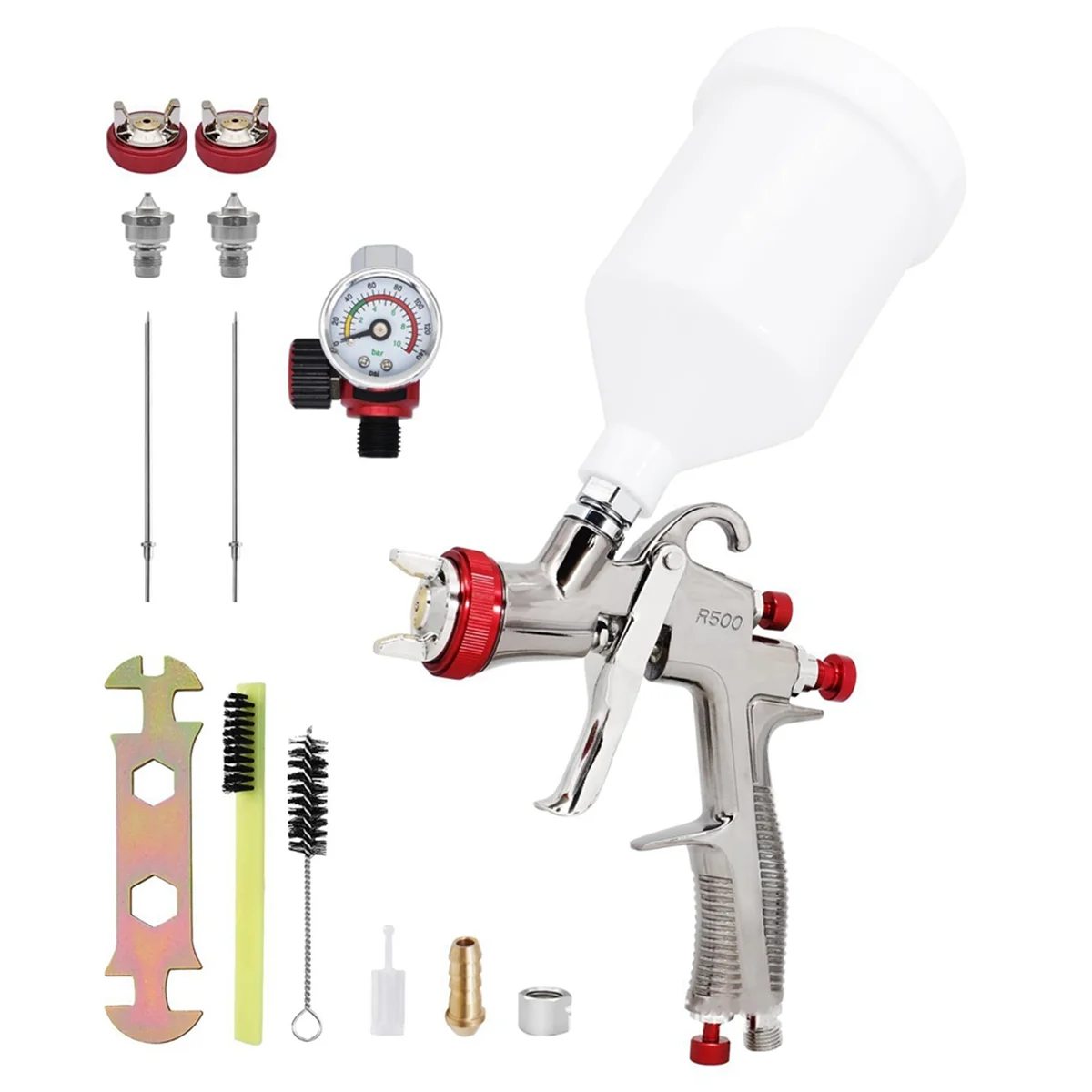 AB31 Full Set R500 Car with Air Regulator High Atomization Low Rebound Topcoat B
AB31 Full Set R500 Car with Air Regulator High Atomization Low Rebound Topcoat B
