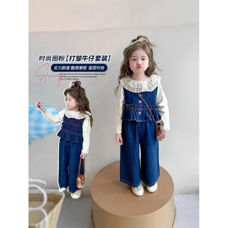 WDX-Girls' Spring Outfit Set Fashionable Three-Piece Set for Kids Baby Denim Korean Style Spring and Autumn New Style50008
WDX-Girls' Spring Outfit Set Fashionable Three-Piece Set for Kids Baby Denim Korean Style Spring and Autumn New Style50008