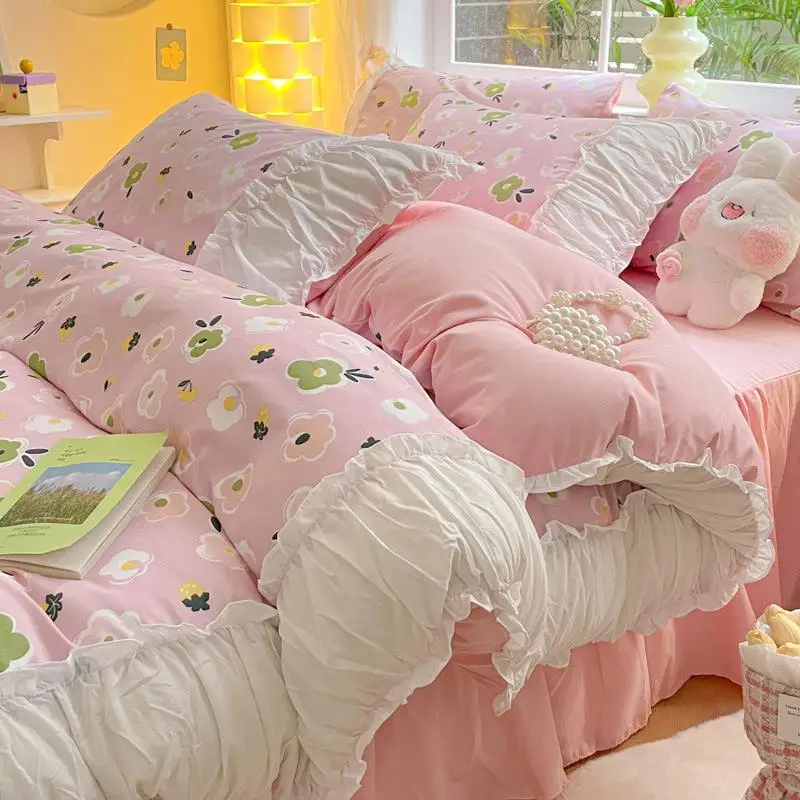 2024 New Korean Style Princess Cotton Edged Washed Bedding Set 15 Bed Sheet Quilt Cover Duvet Cover Three Piece Set
2024 New Korean Style Princess Cotton Edged Washed Bedding Set 15 Bed Sheet Quilt Cover Duvet Cover Three Piece Set