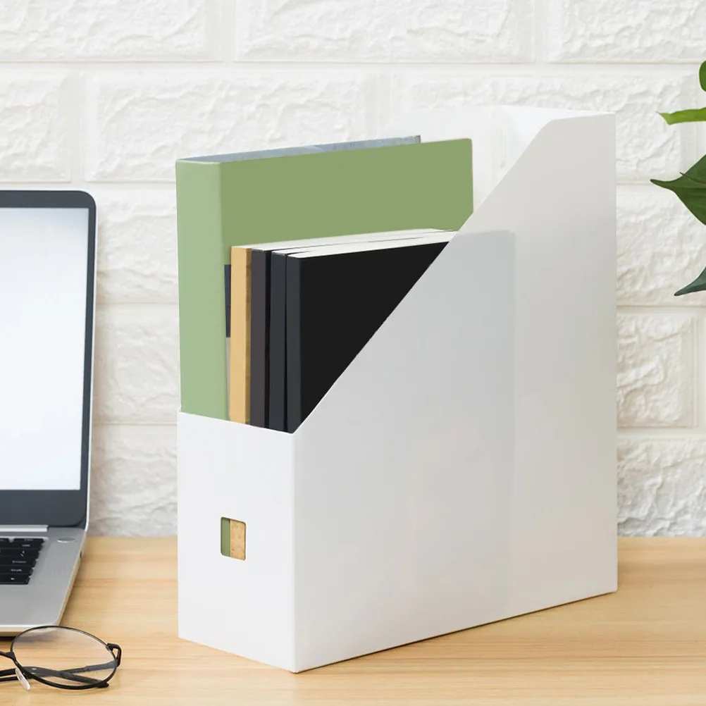 4Pcs Plastic File Storage Organizer File Rack Compact Document Holder Desktop Magazine Box Office Filing System