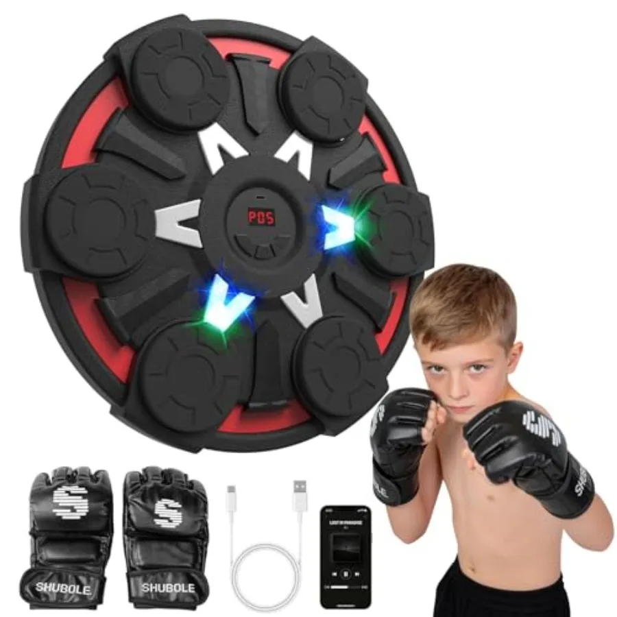 Music Boxing Machine for and Adults - Wall Punching Pad with Lighting 9-Speed Bluetooth Boxing Game with Gloves Wall Mounted Ex
Music Boxing Machine for and Adults - Wall Punching Pad with Lighting 9-Speed Bluetooth Boxing Game with Gloves Wall Mounted Ex