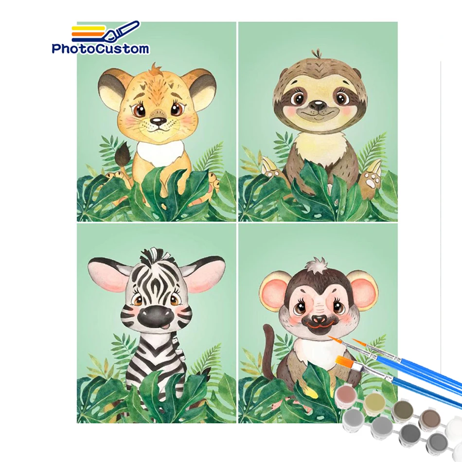PhotoCustom Painting Out By Number Animal DIY Kits On Canvas For Drawing Coloring Handmade With Framed Picture By Number Decor
PhotoCustom Painting Out By Number Animal DIY Kits On Canvas For Drawing Coloring Handmade With Framed Picture By Number Decor