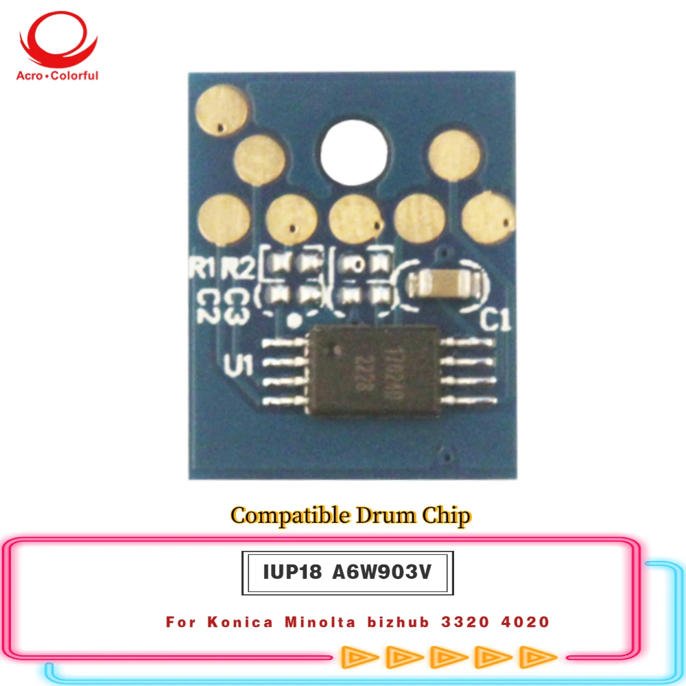 Совместимый барабанный чип IUP18 A6W903V для Konica Minolta Bizhub 3320 4020 картридж 60K
Совместимый барабанный чип IUP18 A6W903V для Konica Minolta Bizhub 3320 4020 картридж 60K