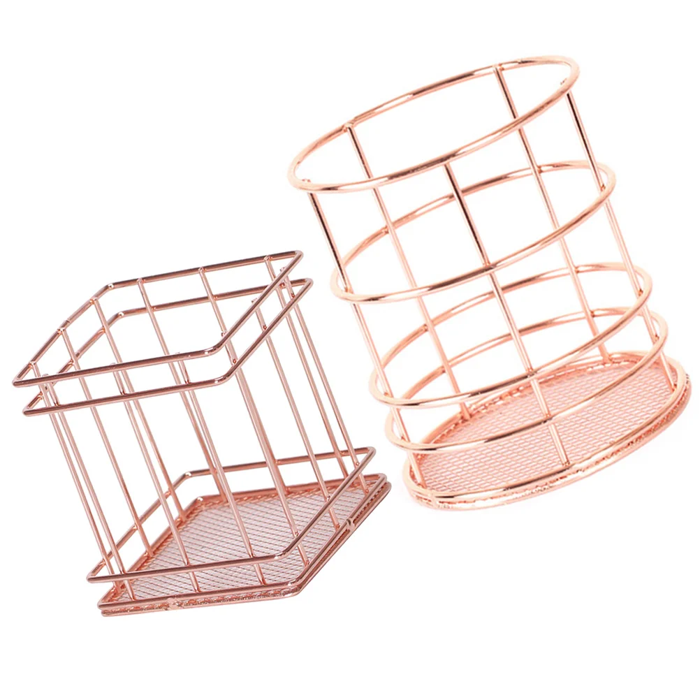 2Pcs Rose Gold Metal Pen Holder Storage Baskets Sturdy Desktop Organizer Pencil Makeup Holder Metal Baskets for Storage
2Pcs Rose Gold Metal Pen Holder Storage Baskets Sturdy Desktop Organizer Pencil Makeup Holder Metal Baskets for Storage