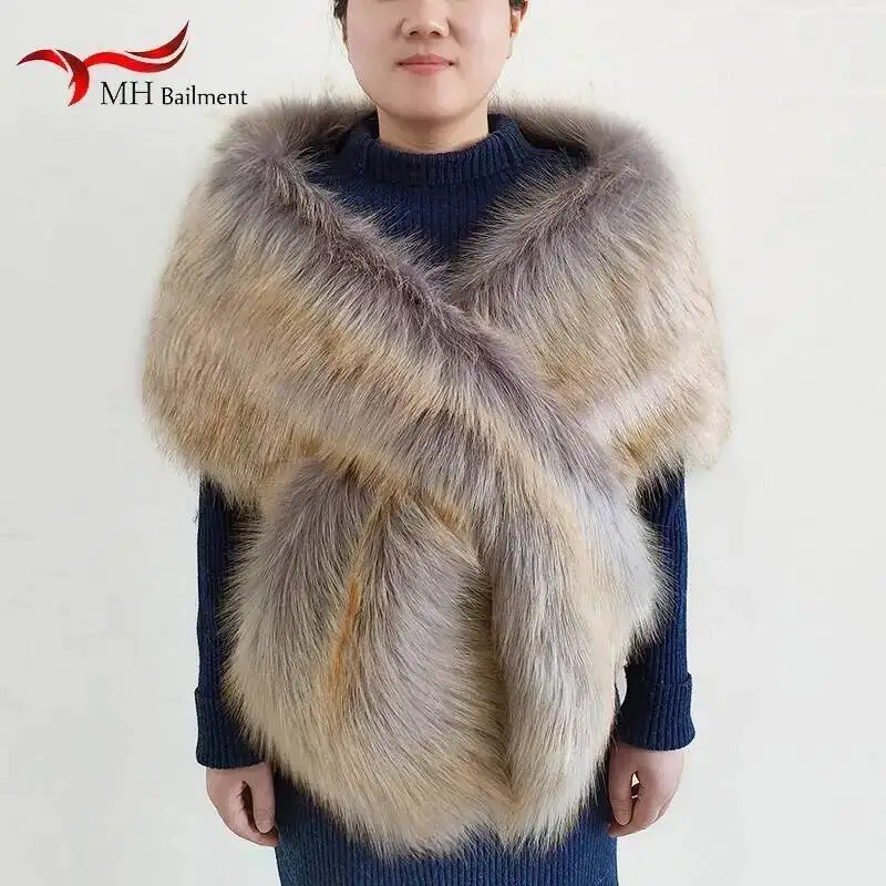 Women Faux Fur Plush Shawl Autumn Winter Elegant Bride Party Dress Wrap Scarf Luxury Solid Cloak Shawl Neck Warmer Furry Collar
Women Faux Fur Plush Shawl Autumn Winter Elegant Bride Party Dress Wrap Scarf Luxury Solid Cloak Shawl Neck Warmer Furry Collar