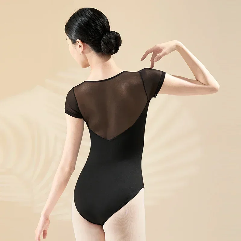 Women Ballet Leotards Drawstring Pleats Mesh Splice Dance Costume Gymnastics Yoga Swimwear Leotard Elegant Bodysuit
Women Ballet Leotards Drawstring Pleats Mesh Splice Dance Costume Gymnastics Yoga Swimwear Leotard Elegant Bodysuit
