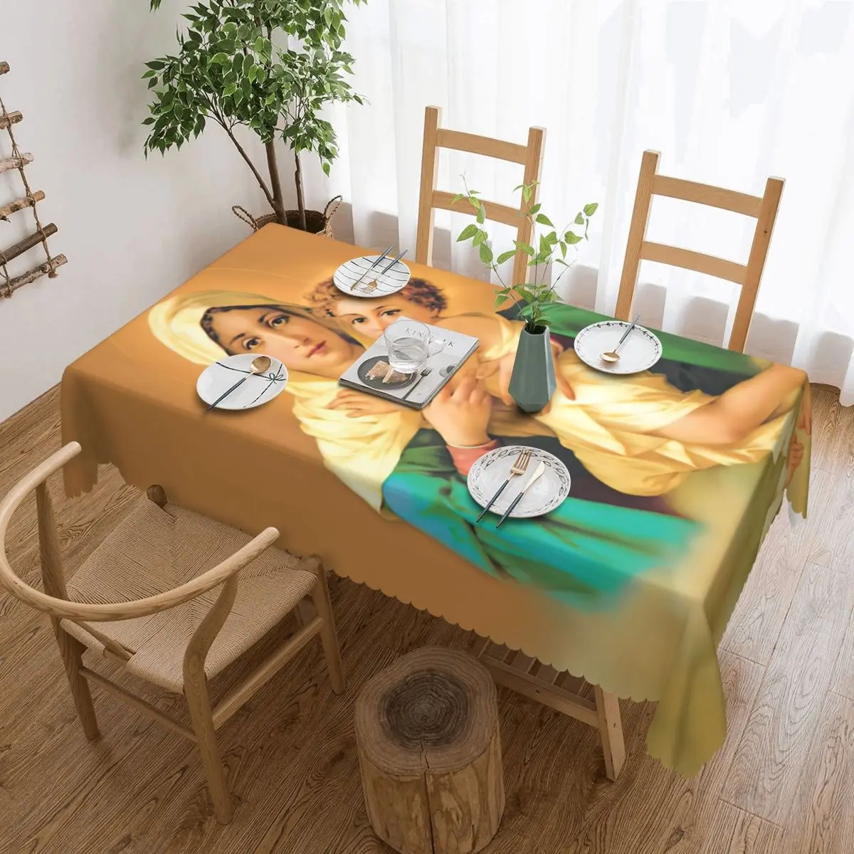 Rectangular Fitted Our Lady Of Schoenstatt Table Cloth Waterproof Tablecloth Outdoor 45"-50" Table Cover
Rectangular Fitted Our Lady Of Schoenstatt Table Cloth Waterproof Tablecloth Outdoor 45"-50" Table Cover