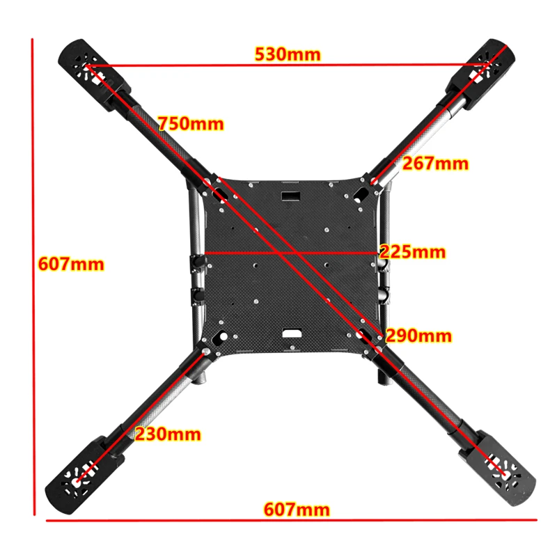 XAERO X750 750 800 850 900mm Umbrella Folding Carbon Quad Frame for Mapping Patrol Agriculture UAV
XAERO X750 750 800 850 900mm Umbrella Folding Carbon Quad Frame for Mapping Patrol Agriculture UAV