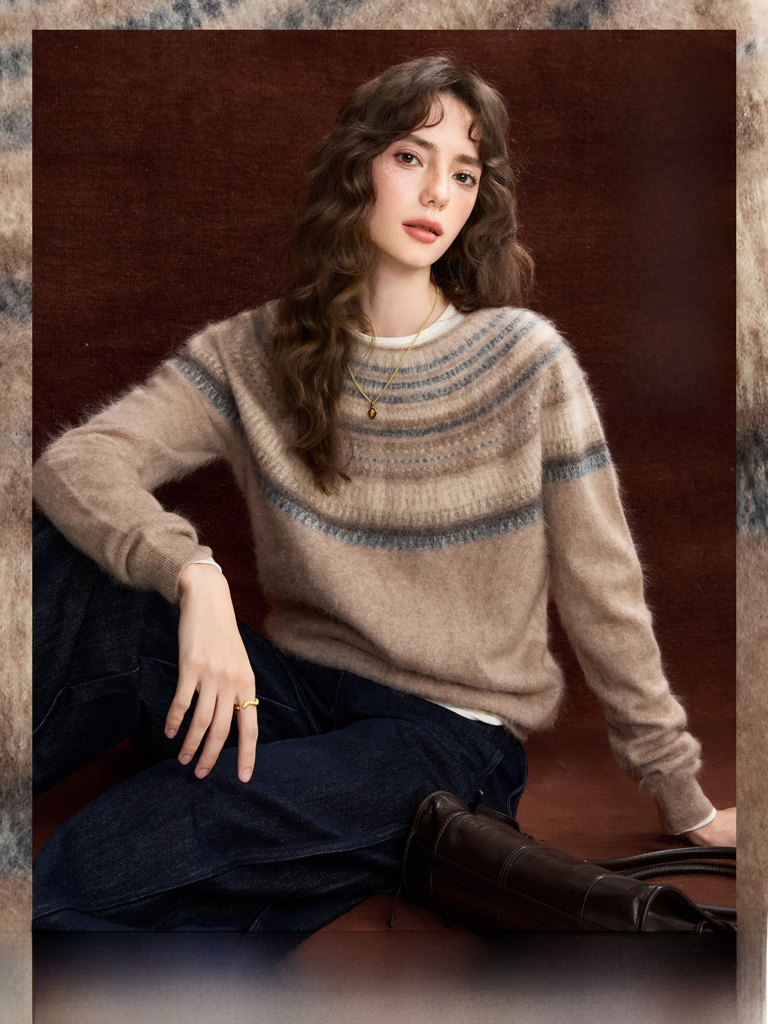 Soft Gold Camere Fair Isle Knit Sweater Loose Vintage Sle Women's Woolen Knitted Pullover Thi Winter Coat
Soft Gold Camere Fair Isle Knit Sweater Loose Vintage Sle Women's Woolen Knitted Pullover Thi Winter Coat