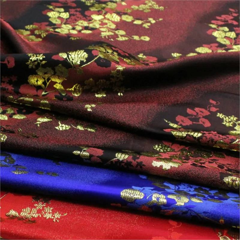 Handmade fabric for decoration of cheongsam silk brocade gold and silver threads jacquard plum blossom
Handmade fabric for decoration of cheongsam silk brocade gold and silver threads jacquard plum blossom