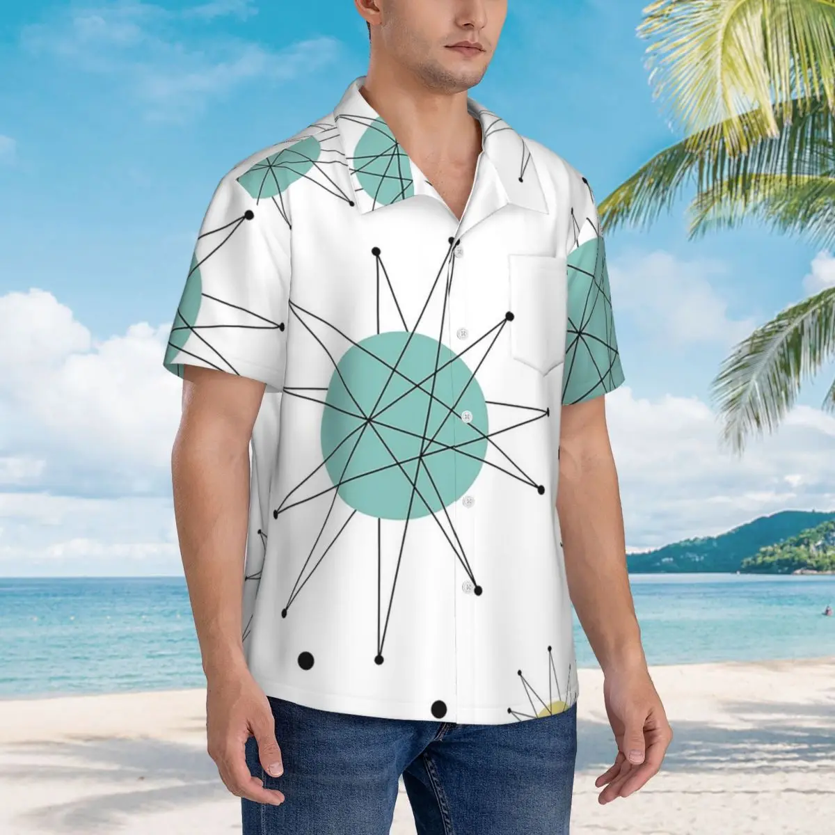 Franciscan Starburst Mid Century Atomic Age Hawaiian Shirts Casual Men Short Sleeve Shirt for Summer Beach Men's Lapel Tops
Franciscan Starburst Mid Century Atomic Age Hawaiian Shirts Casual Men Short Sleeve Shirt for Summer Beach Men's Lapel Tops