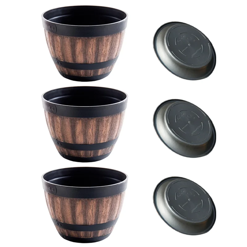 A21I-Flower Pots, Whiskey Barrel Flower Pots, Plastic Flower Pots Imitation Wine Barrel Design,For Garden Plants(3PCS)
A21I-Flower Pots, Whiskey Barrel Flower Pots, Plastic Flower Pots Imitation Wine Barrel Design,For Garden Plants(3PCS)