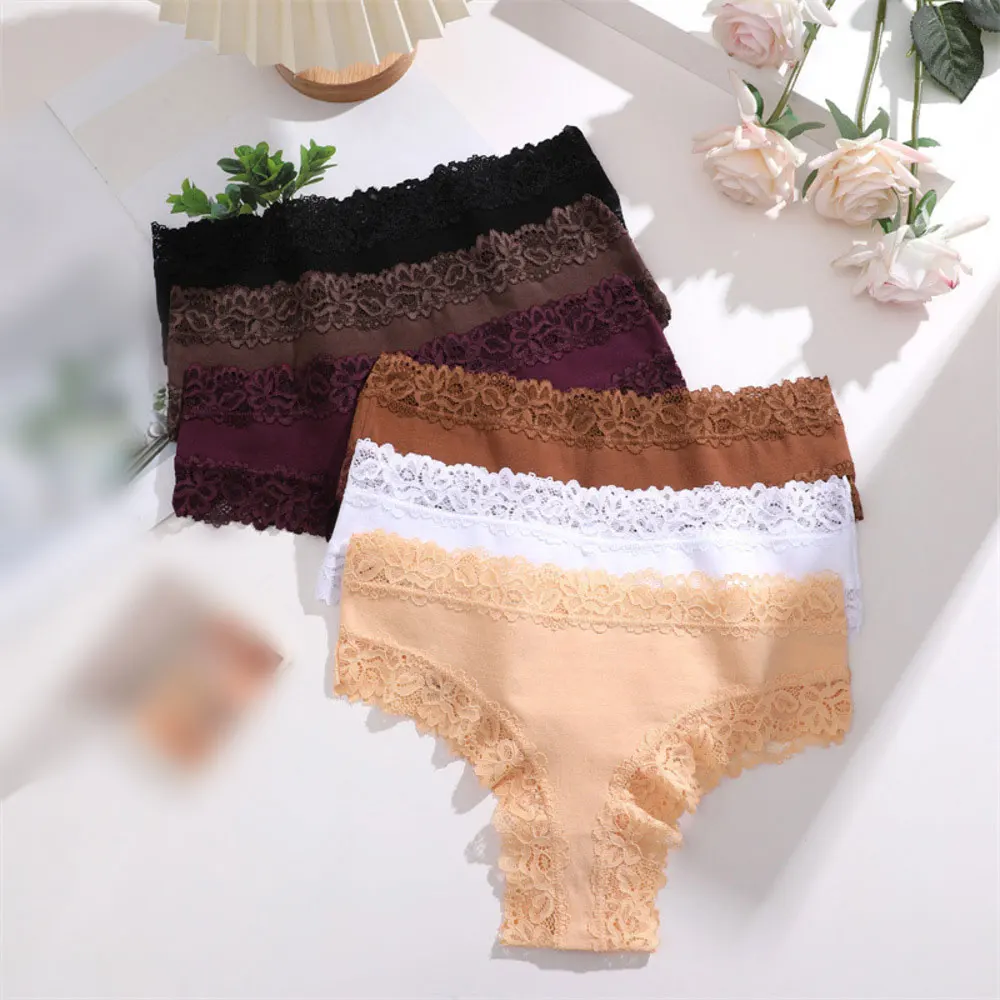 Ladies Bikini Sweet Underwear Women's Lace-trimmed Briefs Soft Sleep Lingeries Sexy Hot Underpants Breathable Panties Fashion
Ladies Bikini Sweet Underwear Women's Lace-trimmed Briefs Soft Sleep Lingeries Sexy Hot Underpants Breathable Panties Fashion