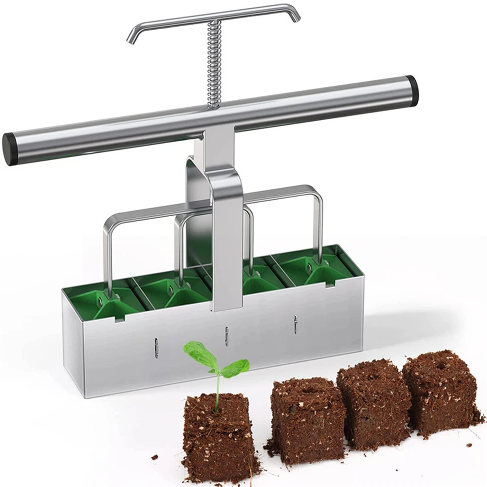 Soil Blocker 4 Cell Soil Block Maker Handheld Seed Block Maker Tool for Seedling Nursery Tool Greenhouse Garden Supplies Tools
Soil Blocker 4 Cell Soil Block Maker Handheld Seed Block Maker Tool for Seedling Nursery Tool Greenhouse Garden Supplies Tools