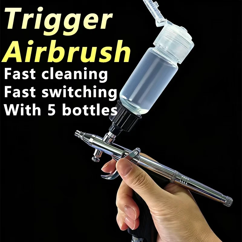 SHANGSE Trigger Airbrush with 5 Paint Bottles 0.3mm/0.5mm/0.8mm Spray Gun 50ml Capacity Direct Paint Storage DIY Coloring Tools
SHANGSE Trigger Airbrush with 5 Paint Bottles 0.3mm/0.5mm/0.8mm Spray Gun 50ml Capacity Direct Paint Storage DIY Coloring Tools