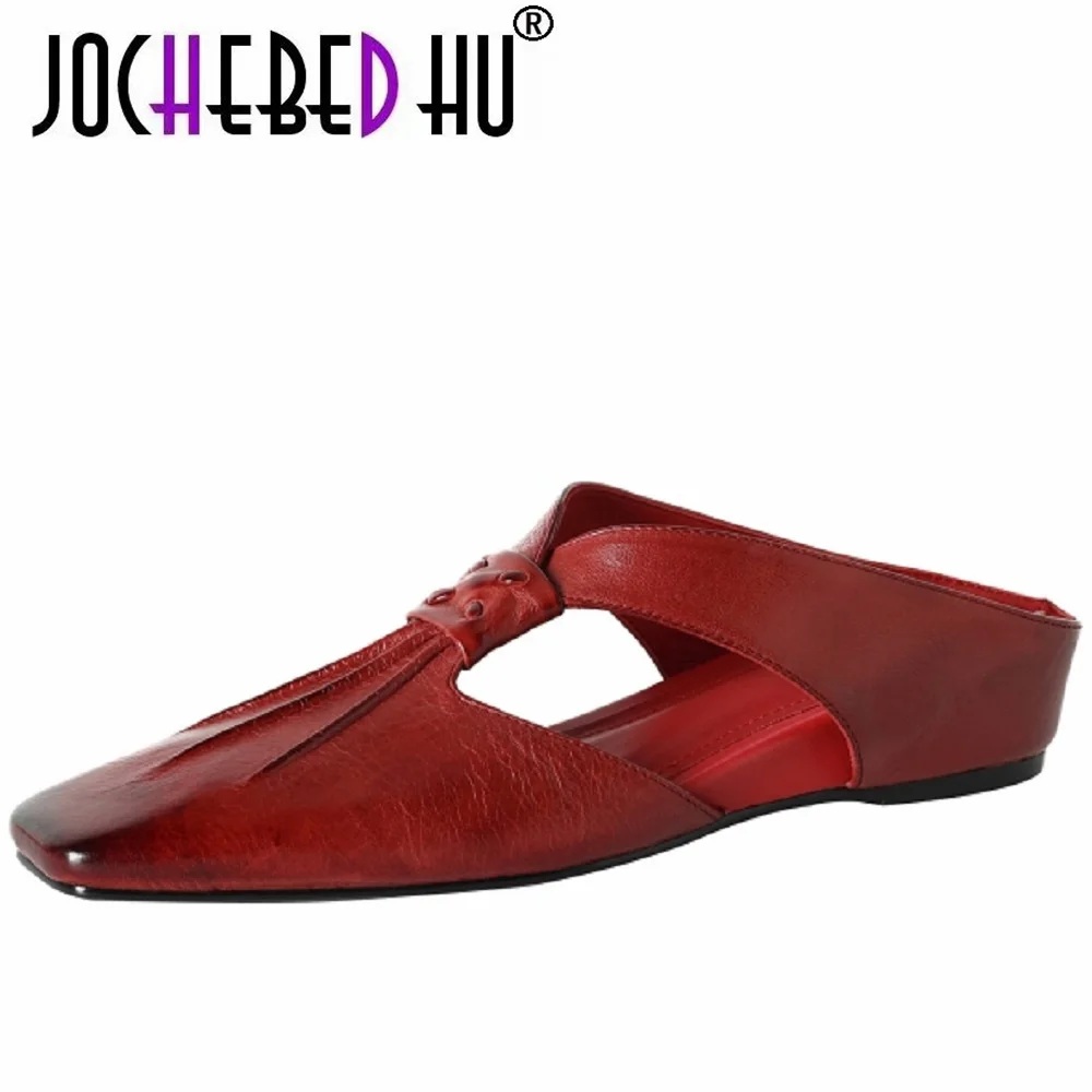 【JOCHEBED HU】Women Handmade Genuine Leather Soft comfortable Buckle Inner Heightening Slip-On Summer Slipper Style 34-43
【JOCHEBED HU】Women Handmade Genuine Leather Soft comfortable Buckle Inner Heightening Slip-On Summer Slipper Style 34-43