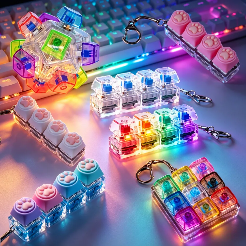 @@LED Keyboard Keychain Fidget Toys Crystal Clicker Sensory Toy for Stress Relief Keyboard Keychain Fidget Gadget for Adults Kid
@@LED Keyboard Keychain Fidget Toys Crystal Clicker Sensory Toy for Stress Relief Keyboard Keychain Fidget Gadget for Adults Kid