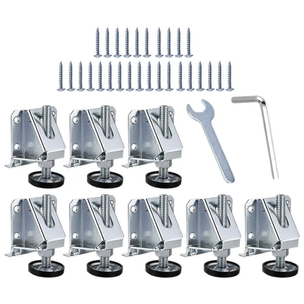8Pcs Adjustable Legs Leveler Kit Heavy Duty Furniture Leveling Feet for Table Cabinet Workbench with Screws and Wrench
8Pcs Adjustable Legs Leveler Kit Heavy Duty Furniture Leveling Feet for Table Cabinet Workbench with Screws and Wrench