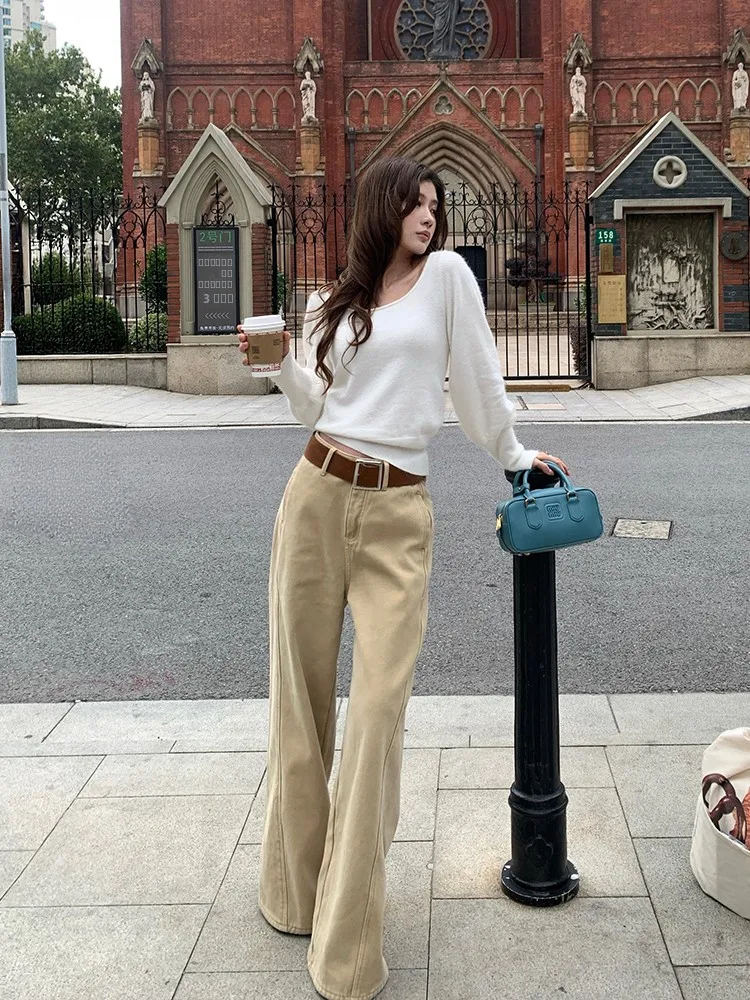 Джинсы Cookie 25 Winter: Свободные широкие брюки-клеш с эффектом похудения, длинные, в пол, с поясом, повседневные, с высокой талией, из хлопкового денима
Джинсы Cookie 25 Winter: Свободные широкие брюки-клеш с эффектом похудения, длинные, в пол, с поясом, повседневные, с высокой талией, из хлопкового денима