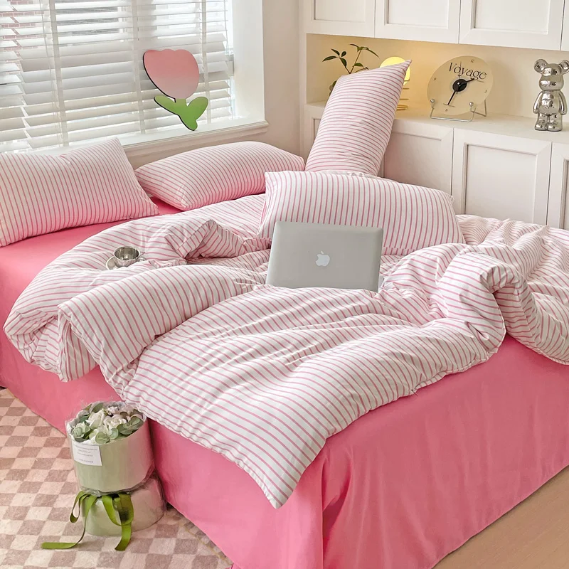 Ins Bedding Set with Pillowcase bed sheet Single Full Size Bed Linen Duvet Cover Set Queen/King Double Comforter Cover
Ins Bedding Set with Pillowcase bed sheet Single Full Size Bed Linen Duvet Cover Set Queen/King Double Comforter Cover