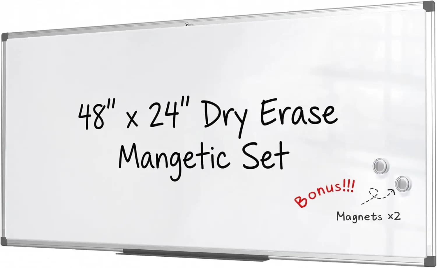 Magnetic Dry Erase Board 48x24 Inches with Silver Aluminum Frame for Office Homeschool
Magnetic Dry Erase Board 48x24 Inches with Silver Aluminum Frame for Office Homeschool