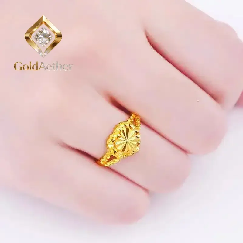 Luxury 9999 24K Real Gold Single Heart Ring Heart-shaped Ring Valentine's Day Gift for Girlfriend Love Ring Adjustable
Luxury 9999 24K Real Gold Single Heart Ring Heart-shaped Ring Valentine's Day Gift for Girlfriend Love Ring Adjustable