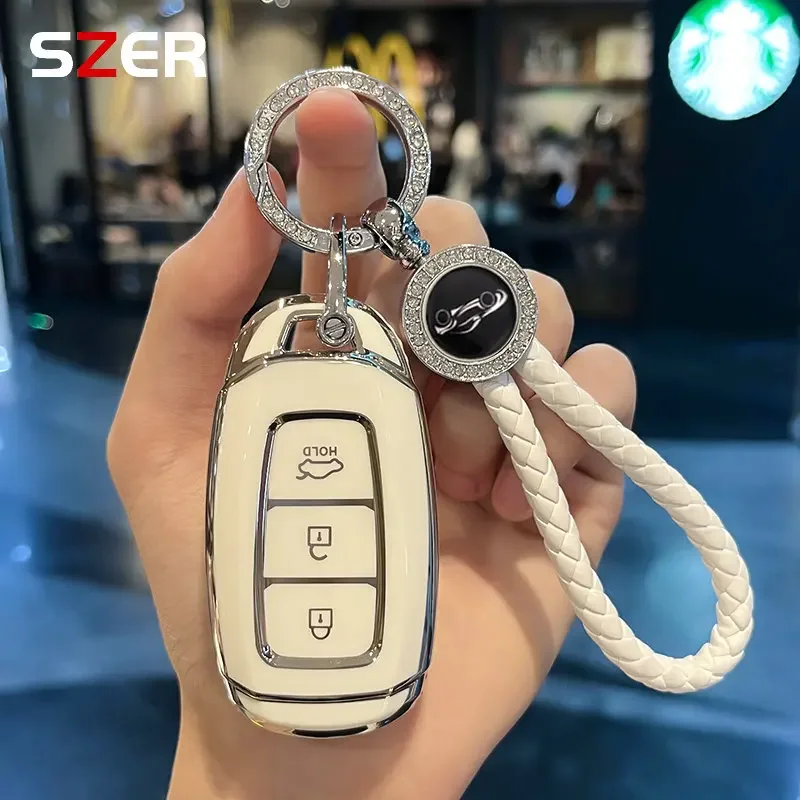 Soft TPU Car Remote Key Case Cover Keychain For Hyundai i30 ixlantra KONA Solaris Azera Grandeur Ig TM Accent Santa Fe Palisade
Soft TPU Car Remote Key Case Cover Keychain For Hyundai i30 ixlantra KONA Solaris Azera Grandeur Ig TM Accent Santa Fe Palisade