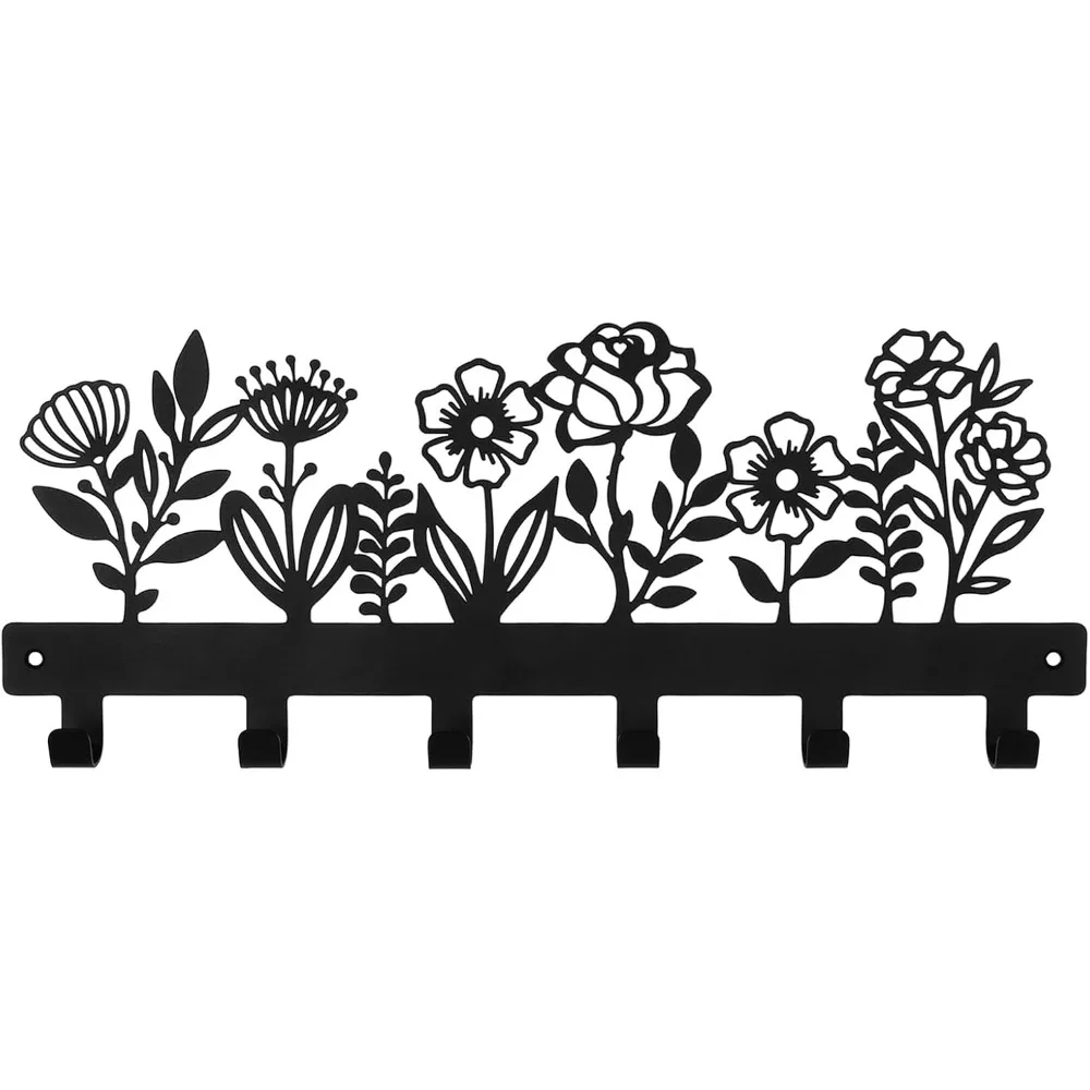 wall mounted metal towel rack with 6 hooks black metal towel holder for bathroom space saving, waterproof rustproof easy install
wall mounted metal towel rack with 6 hooks black metal towel holder for bathroom space saving, waterproof rustproof easy install