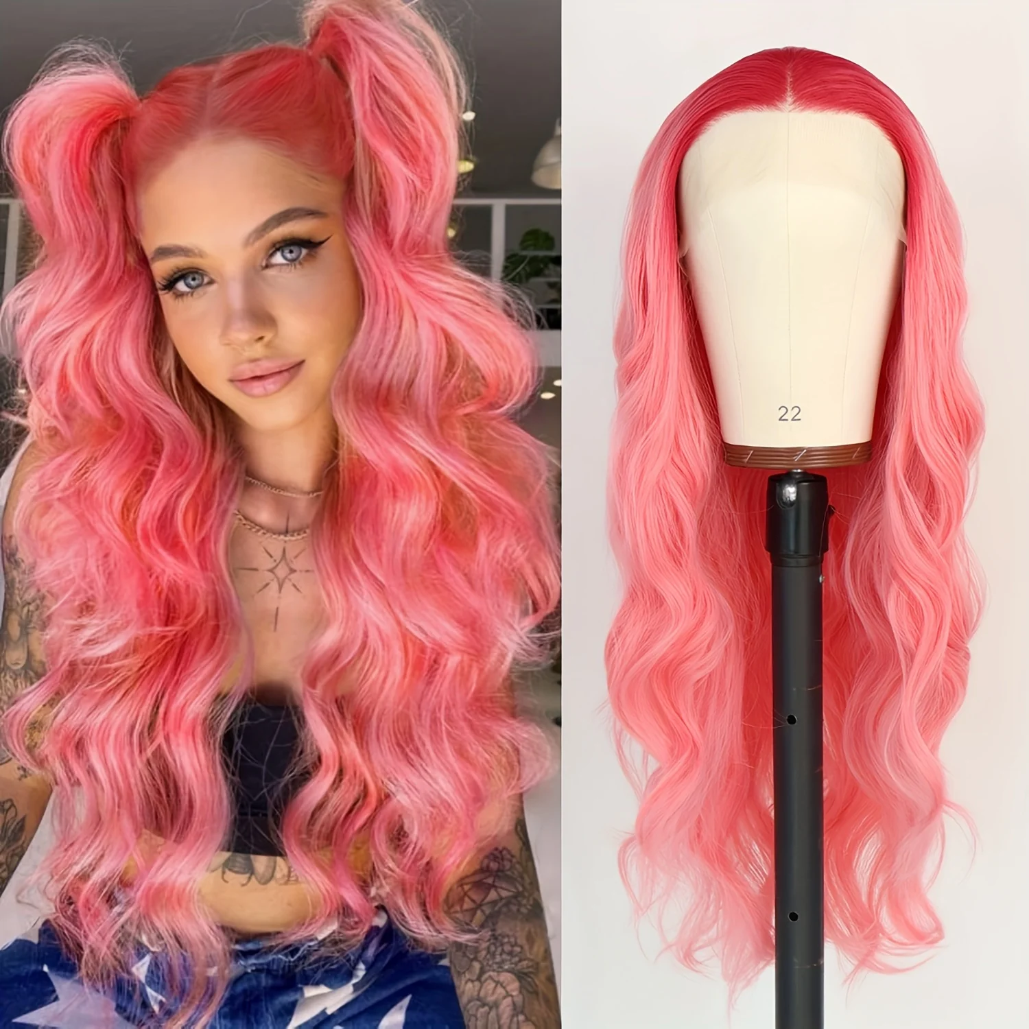 34 36 Inch 13x6 Body Wave Light Pink Lace Front Wig Brazilian Human Hair Wigs Pink Colored Wig Pre Plucked 13x4 Transparent HD Lace Frontal Wigs Real Human Hair for Women
34 36 Inch 13x6 Body Wave Light Pink Lace Front Wig Brazilian Human Hair Wigs Pink Colored Wig Pre Plucked 13x4 Transparent HD Lace Frontal Wigs Real Human Hair for Women