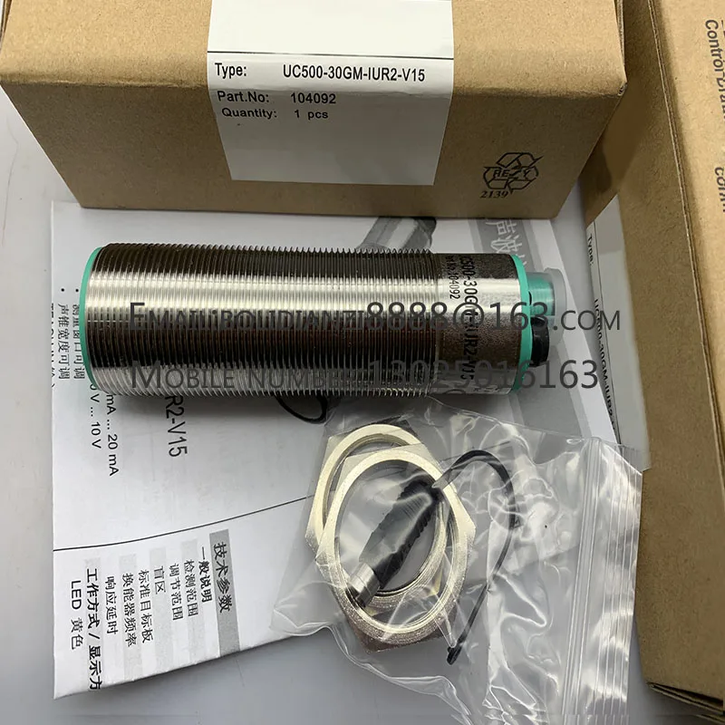 New ultrasonic sensor UC500-30GM70-2E2R2/UE2R2-V15/30GM70S-2E2R2-V15 warranty for one year in stock
New ultrasonic sensor UC500-30GM70-2E2R2/UE2R2-V15/30GM70S-2E2R2-V15 warranty for one year in stock