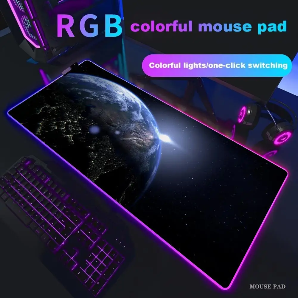 Space Planet Mouse Pad Large RGB Gaming Mousepads LED Light Locked Edges Game Accessories Table Pads PC Keyboard Mat XXL 90x40cm
Space Planet Mouse Pad Large RGB Gaming Mousepads LED Light Locked Edges Game Accessories Table Pads PC Keyboard Mat XXL 90x40cm