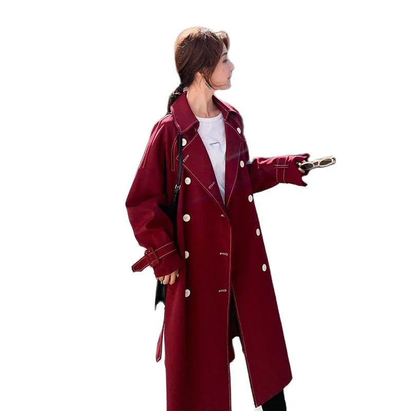 Women's Trench Coat 2023 Spring Autumn New Korean Fashion Double Breasted Belt Ladies Long Windbreaker Ladies Overcoat Y127
Women's Trench Coat 2023 Spring Autumn New Korean Fashion Double Breasted Belt Ladies Long Windbreaker Ladies Overcoat Y127