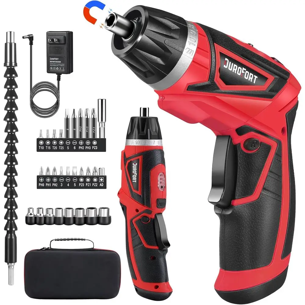 8V 10Nm Rechargeable Power Electric Drill, Battery Screw Gun with Driver Bit, 320RPM/10+1 Torque, 2 Position Handle, Flexible LE
8V 10Nm Rechargeable Power Electric Drill, Battery Screw Gun with Driver Bit, 320RPM/10+1 Torque, 2 Position Handle, Flexible LE