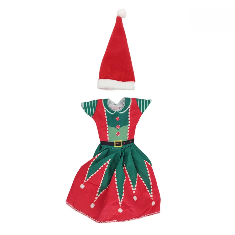 1set Fashion Christmas Dress Outfit Dress Hats For 11 Inch 30cm Doll Clothes For Doll Accessories Length About 15CM
1set Fashion Christmas Dress Outfit Dress Hats For 11 Inch 30cm Doll Clothes For Doll Accessories Length About 15CM