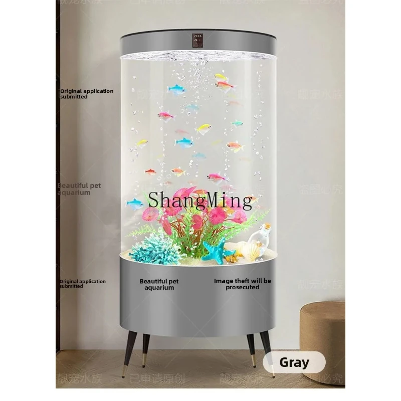 SM Household Cylindrical Living Room Floor Glass Fish Tank Aquarium Automatic Filter Goldfish Tank
SM Household Cylindrical Living Room Floor Glass Fish Tank Aquarium Automatic Filter Goldfish Tank