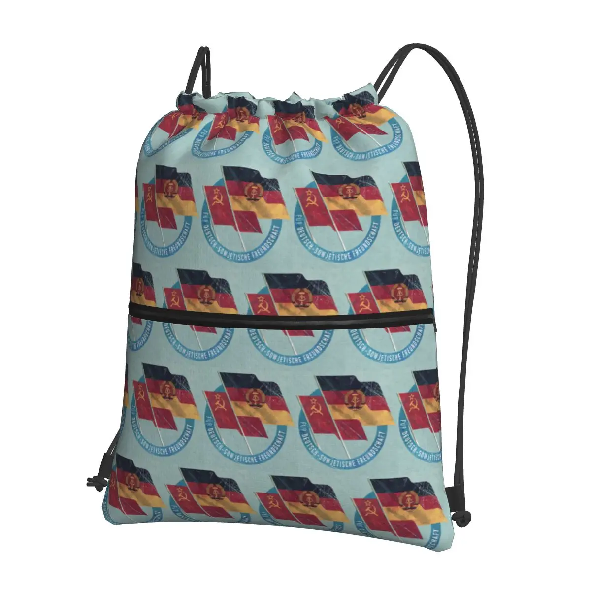 German DDR CCCP Friendship Badge Backpacks Fashion Drawstring Bags Sports Bag Book Bags for Travel Students
German DDR CCCP Friendship Badge Backpacks Fashion Drawstring Bags Sports Bag Book Bags for Travel Students