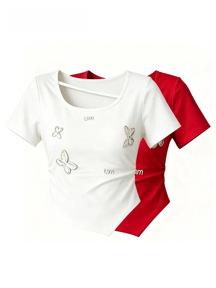 plus Size Women's Short Sleeve T-Shirt Asymmetric Fashion Shoulder Summer New Style Casual Cotton Polyester Blend Top
plus Size Women's Short Sleeve T-Shirt Asymmetric Fashion Shoulder Summer New Style Casual Cotton Polyester Blend Top