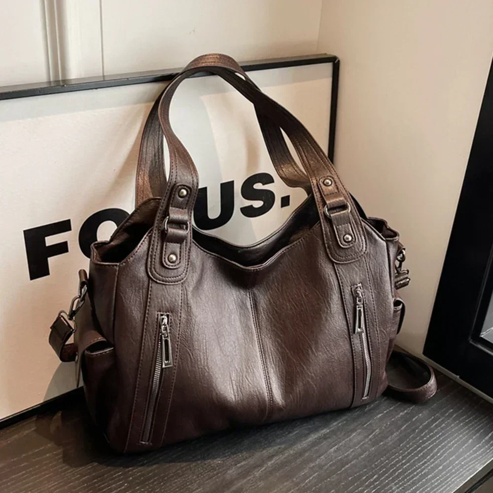Large capacity retro tote bag for women 2025 new fashionable texture work commuting bag short distance travel crossbody bag
Large capacity retro tote bag for women 2025 new fashionable texture work commuting bag short distance travel crossbody bag