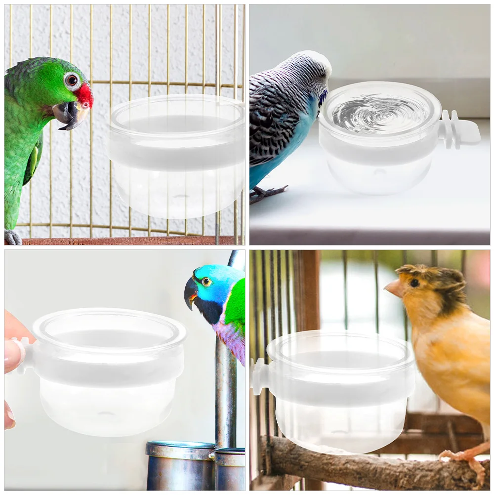 5Pcs Parrot Hanging Food Bowl Transparent Plastic Bird Feeder Cage Feeder for Parakeets Cockatiels Bird Cage Feeding Accessories
5Pcs Parrot Hanging Food Bowl Transparent Plastic Bird Feeder Cage Feeder for Parakeets Cockatiels Bird Cage Feeding Accessories