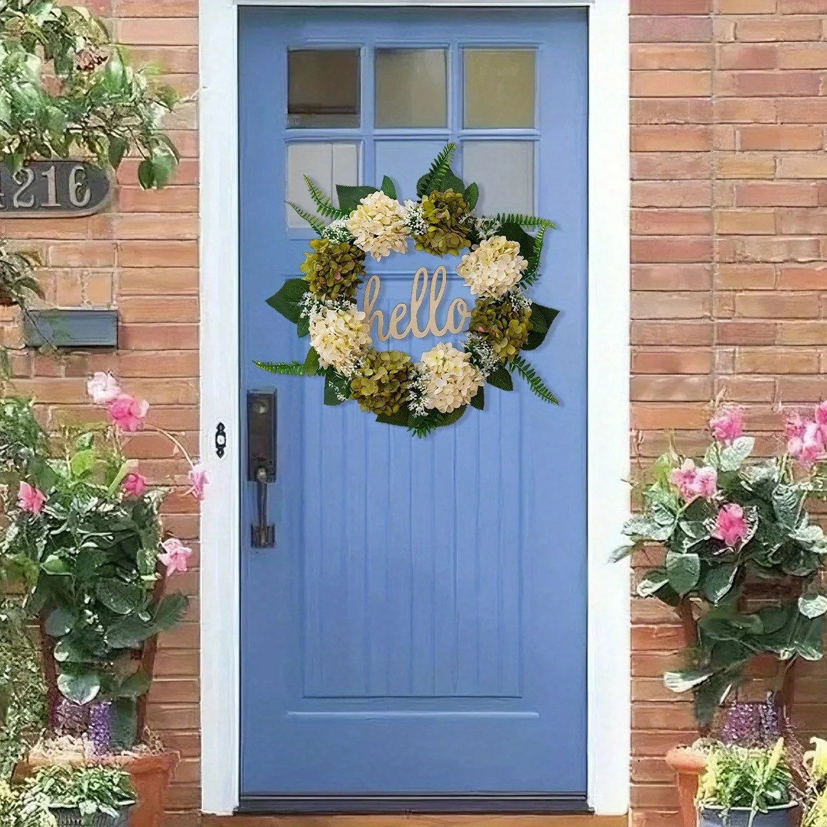 Artificial Spring Wreath for Front Door 19.6in Summer Wreath Handmade White Green Hydrangea Wreath Hello Wreath
Artificial Spring Wreath for Front Door 19.6in Summer Wreath Handmade White Green Hydrangea Wreath Hello Wreath