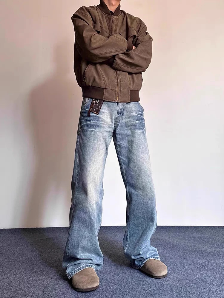 Washed Blue Lightning Pattern Men's Jeans Spring Autumn Loose Straight Leg Jeans American Retro Style Youth Fashion Wear Resi...
Washed Blue Lightning Pattern Men's Jeans Spring Autumn Loose Straight Leg Jeans American Retro Style Youth Fashion Wear Resi...