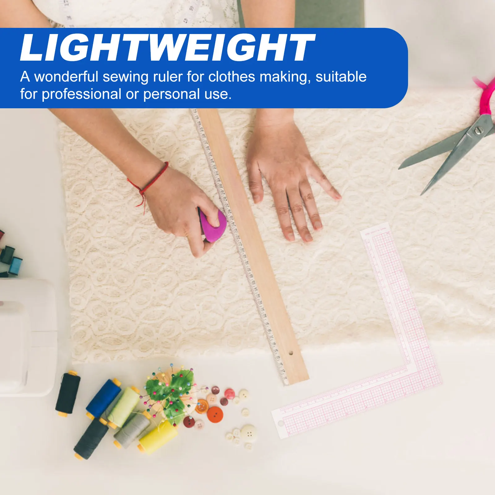 Набор из 2 профессиональных пластиковых линеек для шитья с гладкими краями для точного создания выкроек, идеально подходят для дома и ателье
Набор из 2 профессиональных пластиковых линеек для шитья с гладкими краями для точного создания выкроек, идеально подходят для дома и ателье